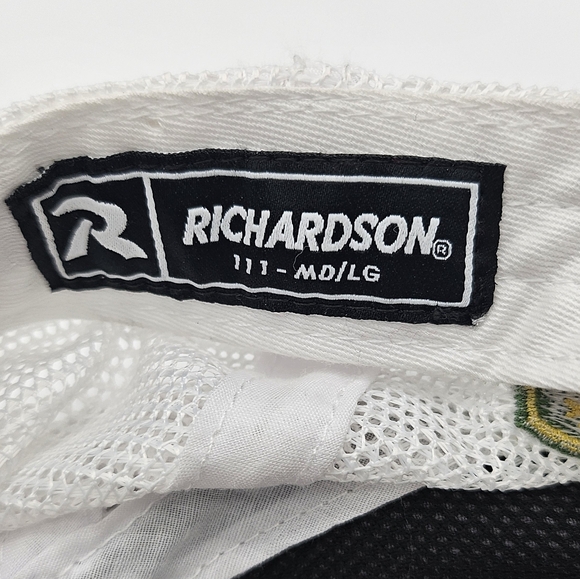 Pape Machinery John Deere Snapback Trucker Hat Cap Black White Mesh Adjustable - Picture 8 of 9